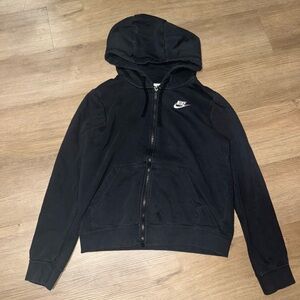 Nike Women's Black Zip-Up Hoodie
